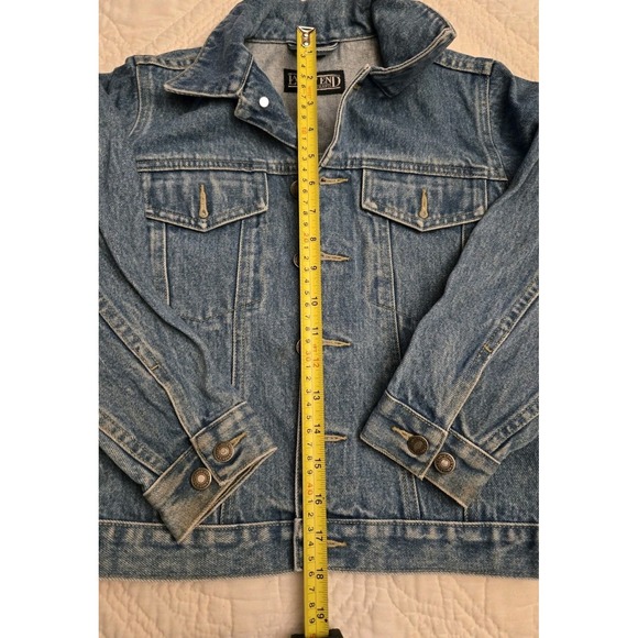 Lands' End Denim Trucker JeanJacket Y2K Kids Size Small S 6 8 Excellent Buttons - Picture 6 of 7